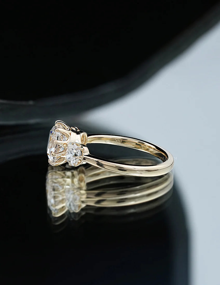Old Mine Cushion Trilogy Ring