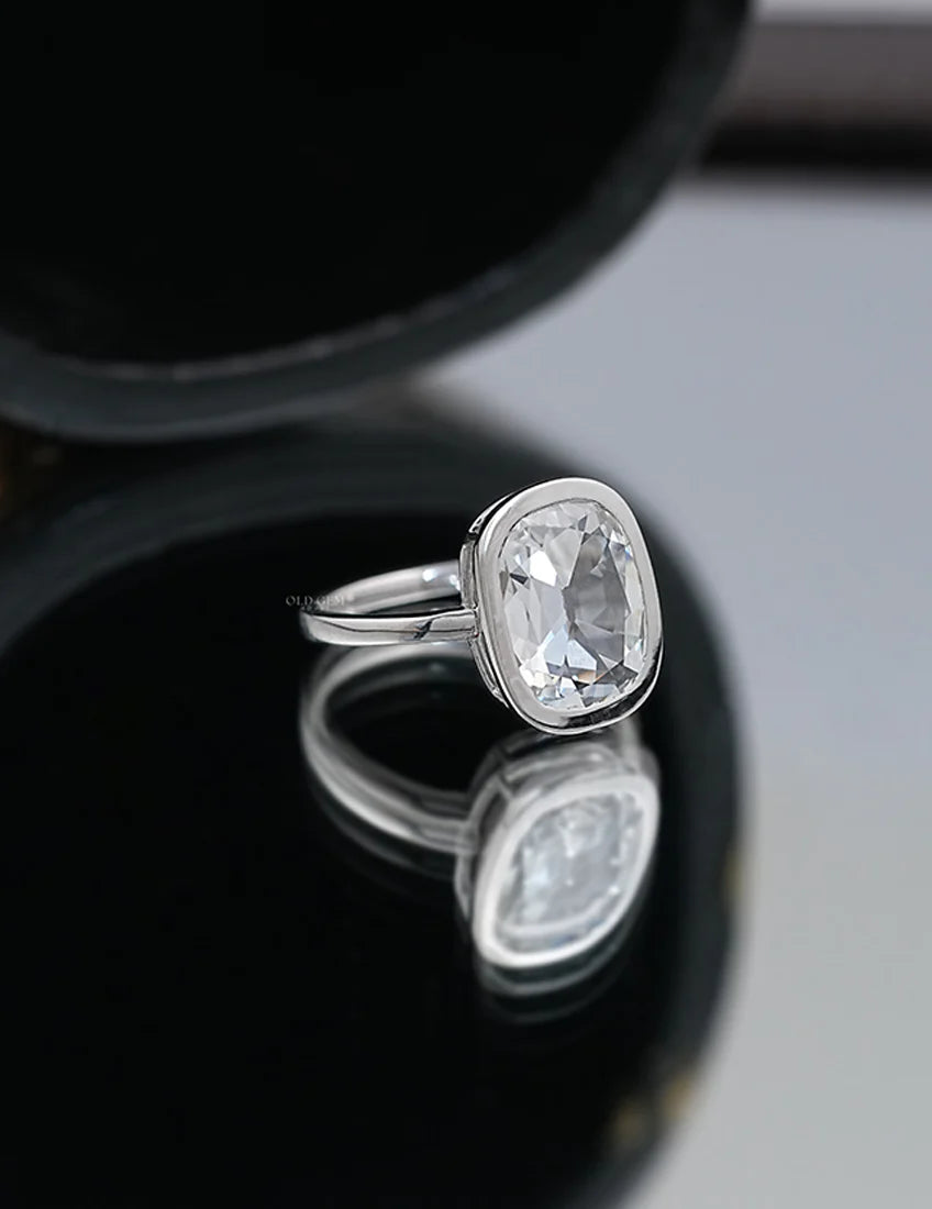 Old Mine Cushion Bezel Ring