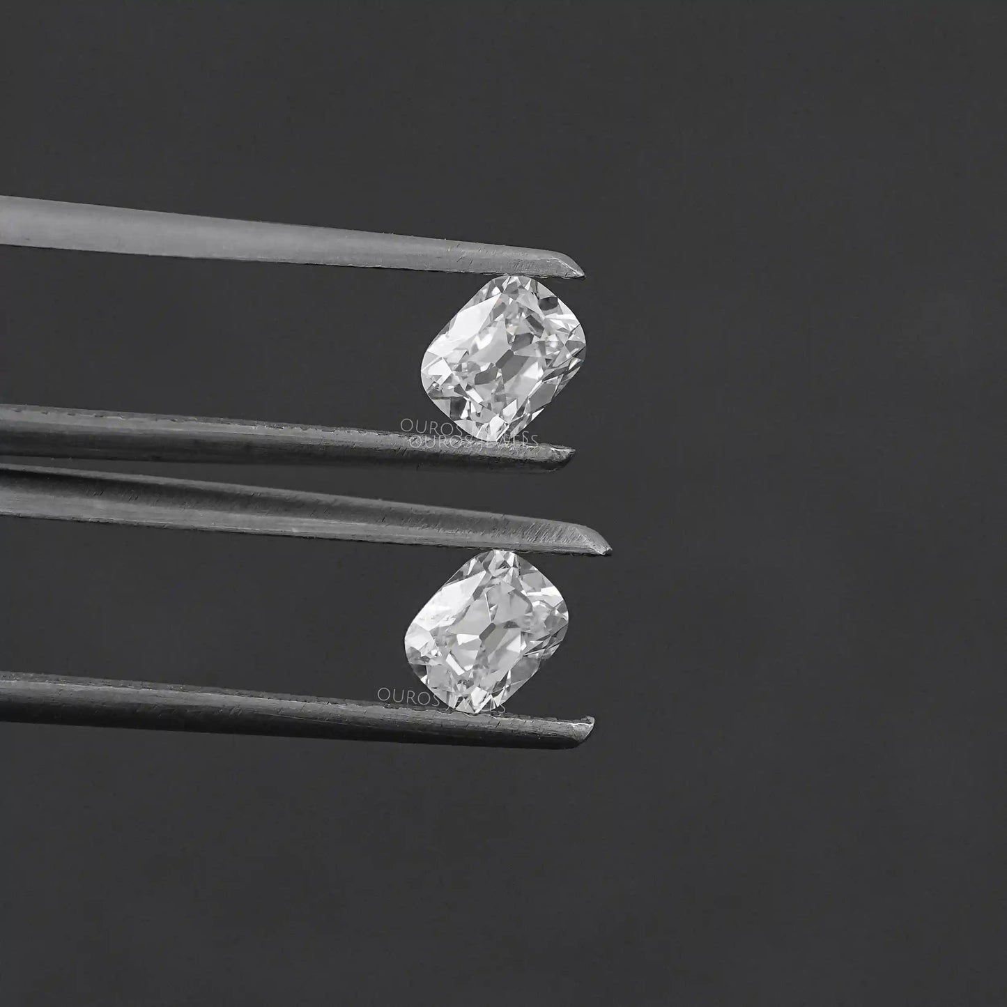 Lab Diamond Old Mine Cushion Matching Pair Loose