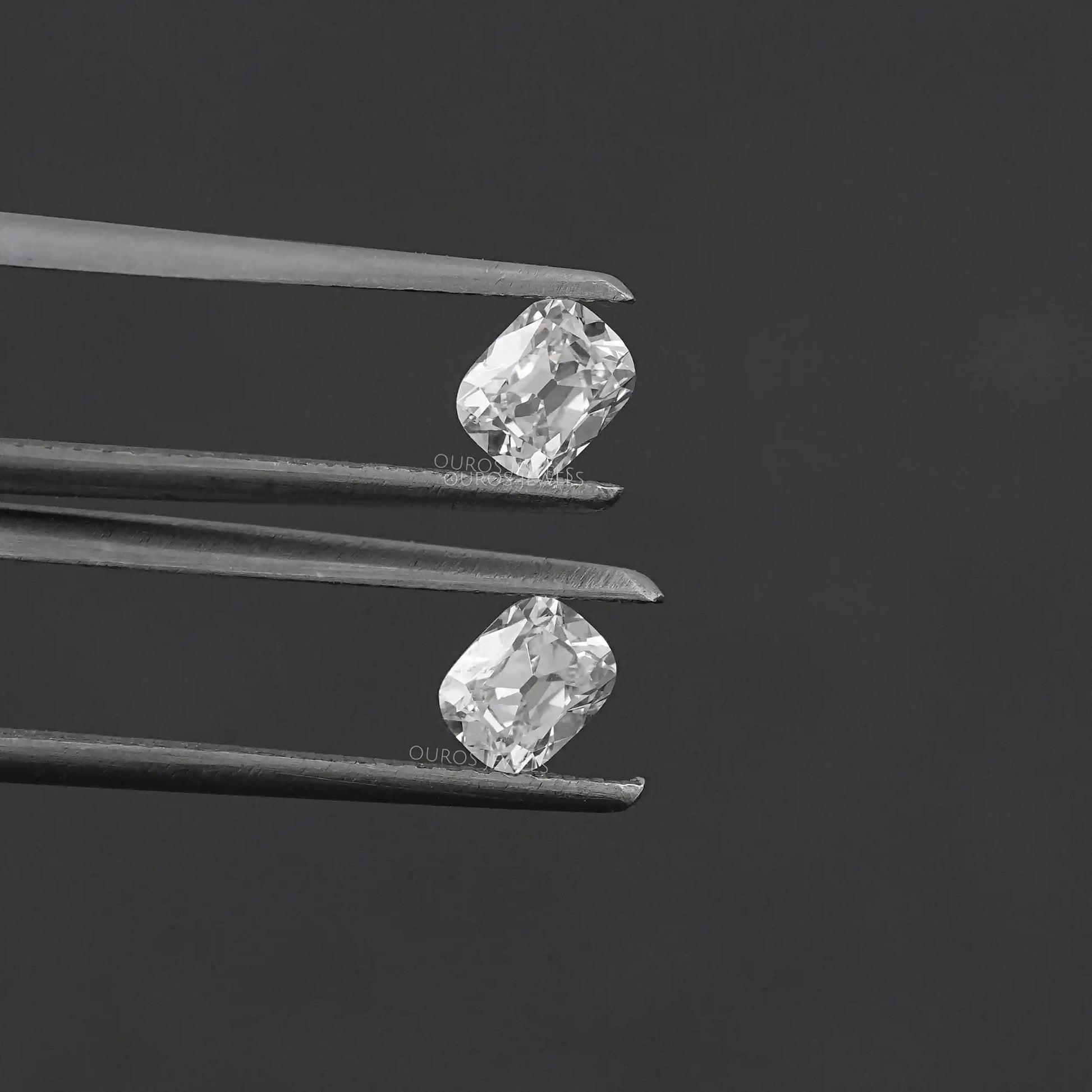 Lab Diamond Old Mine Cushion Matching Pair Loose