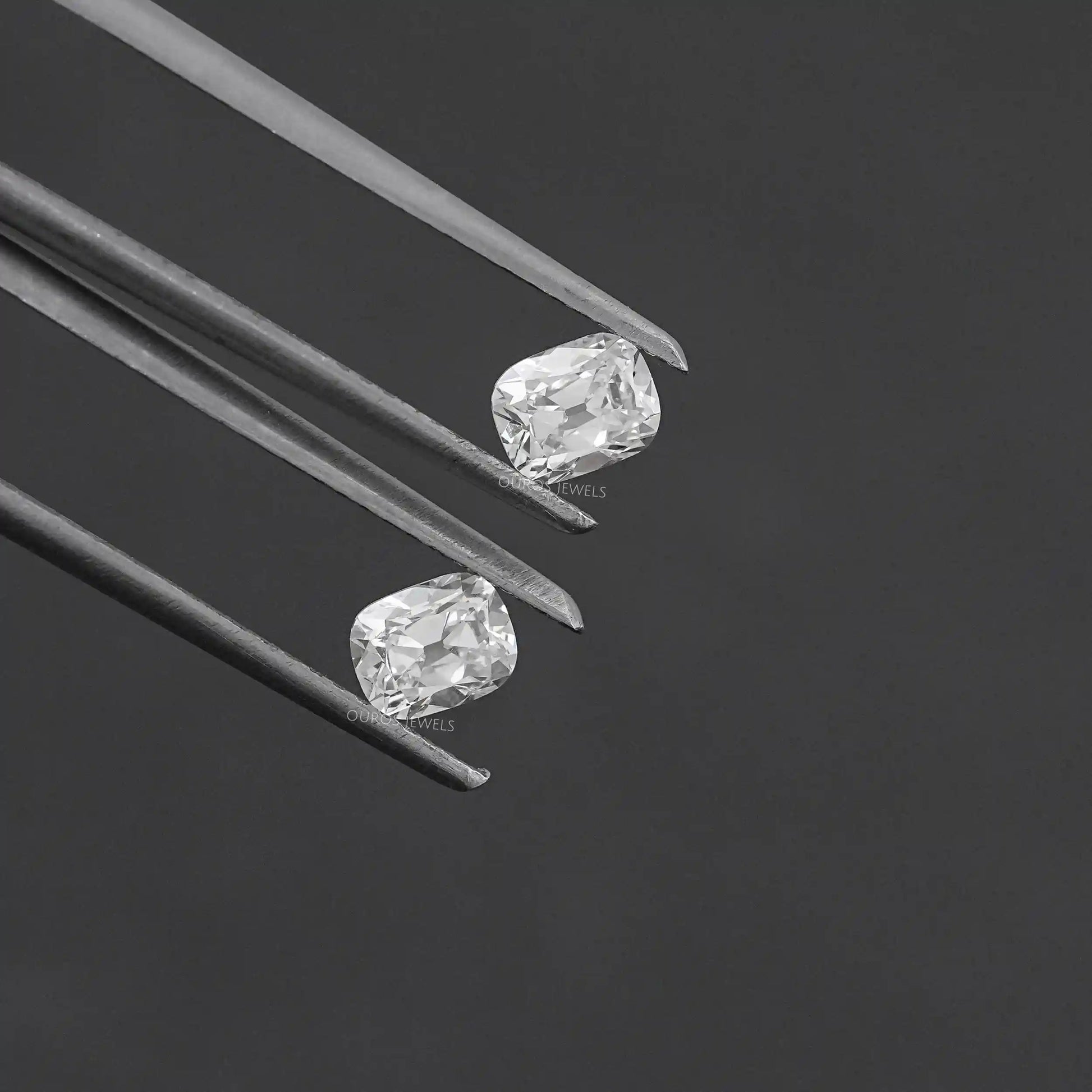Lab Diamond Old Mine Cushion Matching Pair Loose