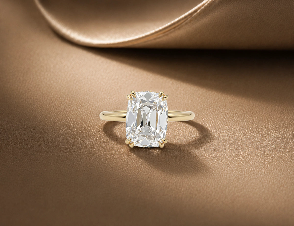 What kind of jewelry is made with Antique Cushion Diamonds?